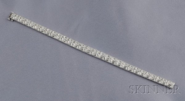 Platinum and Diamond Bracelet, Sophia D., the tape