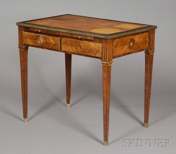 Louis XVI Revival Bronze-mounted and Inlaid Tulipw