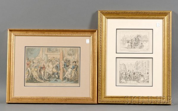 Lot of Three Works: George Cruikshank (British, 17