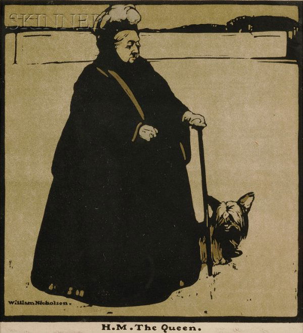 William Nicholson (British, 1872-1949) Lot of Twel: William Nicholson (British, 1872-1949) Lot of Twelve Portraits of British Notable Politicians and Figures: Miss Fotheringay and Captain Costigan; Krishna Mulvaney; and Ten Images from