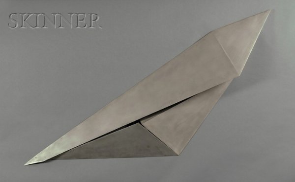 Beverly Stoll Pepper (American, b. 1924 ) Untitled: Beverly Stoll Pepper (American, b. 1924 ) Untitled/A Sculpture Maquette Incised signature, date, and inscription "Beverly Pepper '70...II" l.l. Welded and brushed steel, approximately 25 x 78 1/2 x 8