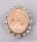 83: Antique 14kt Gold and Coral Cameo Pendant/Brooch, c