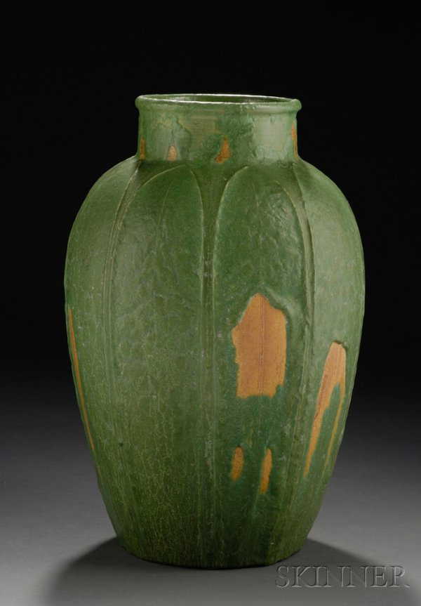 52 Large Grueby Pottery Vase Boston, Massachusetts, c.