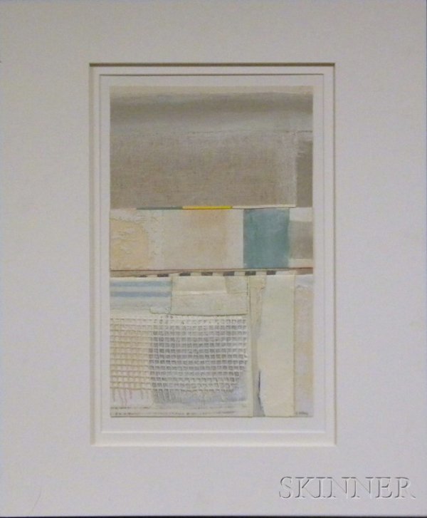 Eugene Healy (American, b. 1948) Point Lookout, 20: Eugene Healy (American, b. 1948) Point Lookout, 2003 Signed "E. HEALY" in pen l.r., inscribed, titled and dated "EUGENE HEALY..." on the backing. Mixed media collage on canvas, 15 1/2 x 9