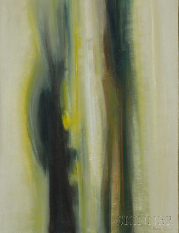 Boris Margo (Ukrainian/American, 1902-1995) Openin: Boris Margo (Ukrainian/American, 1902-1995) Opening and Rising Signed "Boris Margo" l.r., titled on the stretcher. Oil on canvas, 34 x 26 in., framed. Condition: Surface grime.