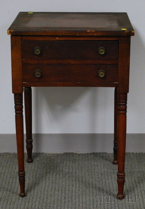 Federal Walnut Two-Drawer Stand.