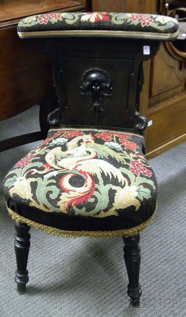 Victorian Renaissance Revival Needlepoint Upholste