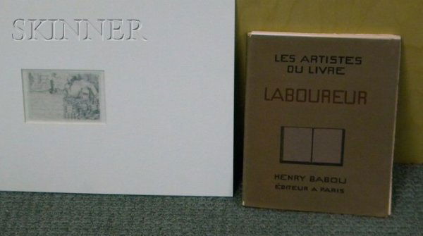 Jean-Emile Laboureur (French, 1877-1943) On peut d: Jean-Emile Laboureur (French, 1877-1943) On peut désormais telephoner a Camille Bloch, 1923 Unsigned, identified on the mat. Etching on paper, plate size 3 1/8 x 4 1/8 in., matted, unframed. C