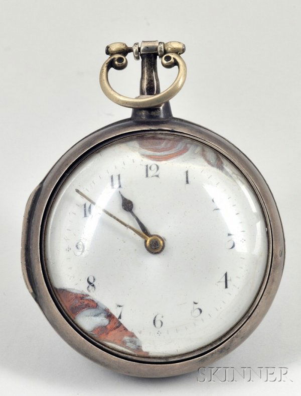 Two Silver Pair Cased Verge Watches, John Moncas a: Two Silver Pair Cased Verge Watches, John Moncas and Johnson, Liverpool, serial #485 and serial #2,585, the Moncas, with pierced engraved balance cock and fusee, case with Chester hallmark for 1815 an