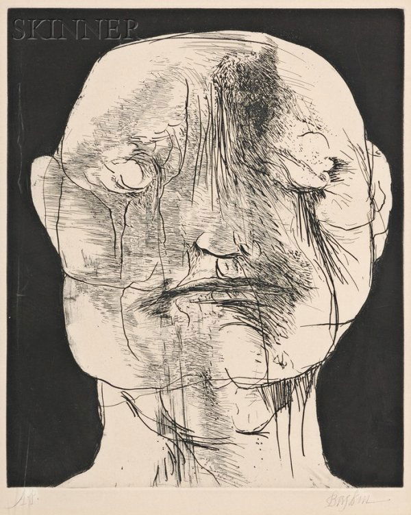 Leonard Baskin (American, 1922-2000) William Blake,: Leonard Baskin (American, 1922-2000) William Blake, from ETCHINGS OF TEN FAVORITE ARTISTS, 1962, edition of 50 (Fern & O'Sullivan, 425). Signed "Baskin" in pencil l.r., inscribed
