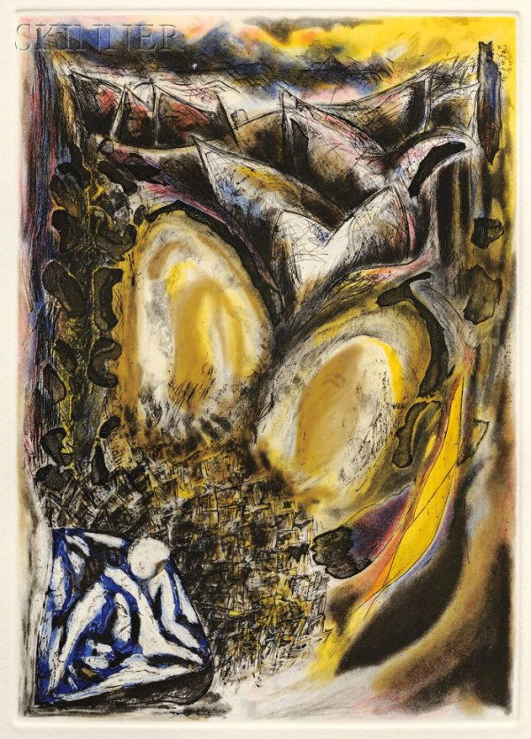 Bill Jensen (American, b. 1945) Babylon, 1985-1988,: Bill Jensen (American, b. 1945) Babylon, 1985-1988, edition of 50, published by Universal Limited Art Editions, Bay Shore, New York. Signed, titled, dated, and numbered "Bill Jensen...25/50" in pencil