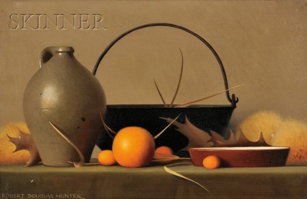 Robert Douglas Hunter (American, b. 1928) Orange S: Robert Douglas Hunter (American, b. 1928) Orange Signed "ROBERT DOUGLAS HUNTER" l.l., identified on a presentation plaque and a label from Grand Central Art Galleries, New York, on the revers
