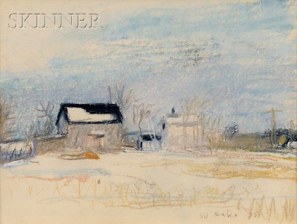 Wolf Kahn (American, b. 1927) Winter, 1975 Signed: Wolf Kahn (American, b. 1927) Winter, 1975 Signed and dated "W Kahn 75" l.r., identified in exhibition catalogue (see below) affixed to the reverse, sales agreement dat