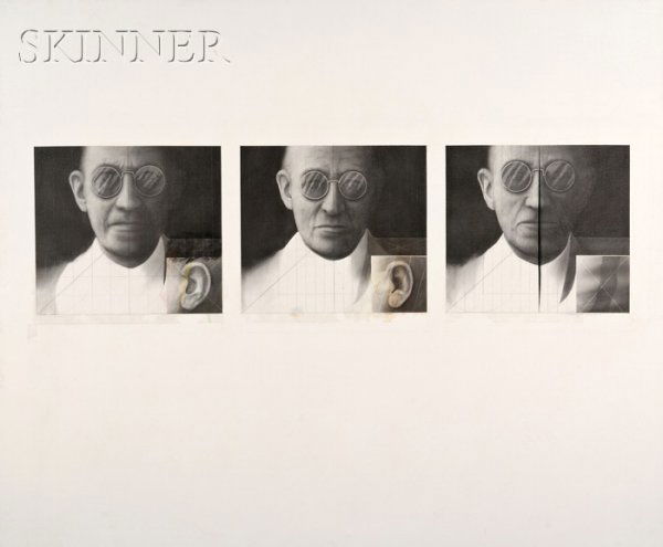 Joseph Piccillo (American, b. 1941) R-Fragments-II: Joseph Piccillo (American, b. 1941) R-Fragments-III, 1975 Titled, signed, and dated "...joseph piccillo 1975" in pencil c.r., inscribed and titled in ink and with stamps from the Griffiths Ar