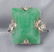 730: Art Deco Platinum, Jadeite, and Diamond Ring, Bouc