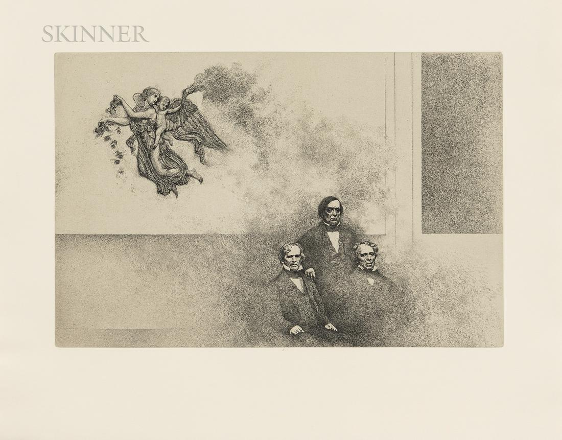 Peter Milton (American, b. 1930): Peter Milton (American, b. 1930) The Jolly Corner, written by Henry James, a portfolio of twenty-one works, edition of 21, published in 1971 by Aquarius Press, Baltimore and New York. Nu