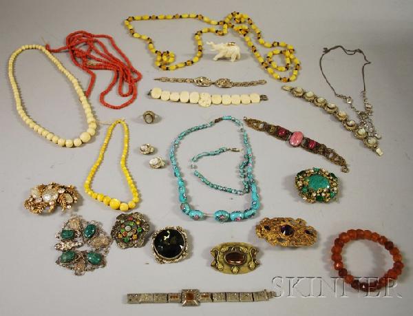 Group of Antique and Costume Jewelry, including be: Group of Antique and Costume Jewelry, including beaded necklaces, brooches, bracelets, and other items.
