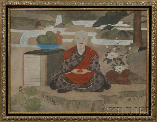 Frame Painting, Korea, Choson dynasty, Buddha Stri: Frame Painting, Korea, Choson dynasty, Buddha Striving for an Ideal World, ink and Dangchae dyes on silk, framed, 27 1/4 x 36 1/2 in.