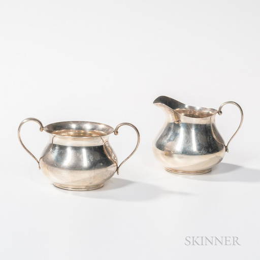 Jensenstyle Sterling Silver Creamer and Sugar, Oct 07, 2021