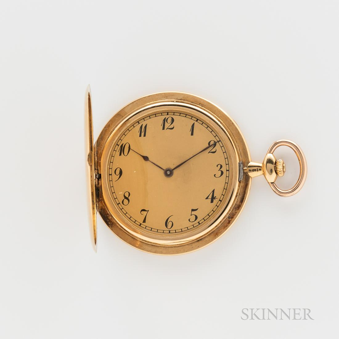 Swiss Ultra-thin 18kt Gold Hunter-case Watch (1 of 2)