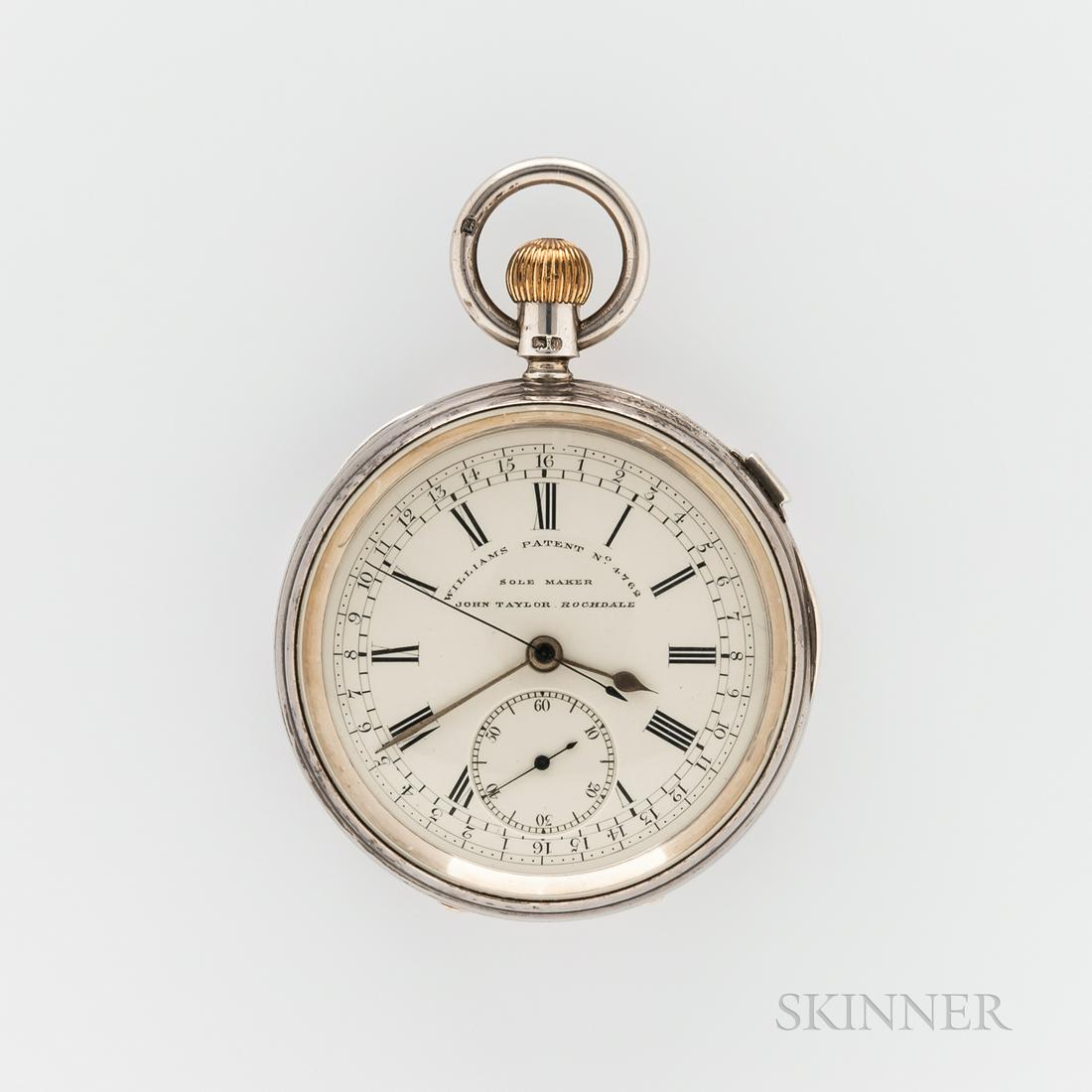 John Taylor Silver-cased Open-face Stop Watch (1 of 3)