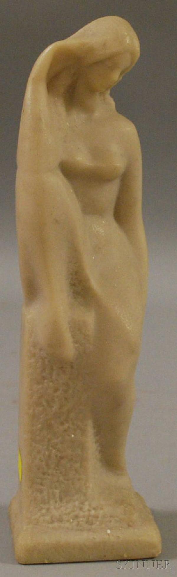 Vincent Glinsky (American, 1895-1975) Seated Nude.: Vincent Glinsky (American, 1895-1975) Seated Nude. Signed "V. GLINSKY ?" within the cast. Cast resin, 13 x 3 1/2 x 3 1/2 in.