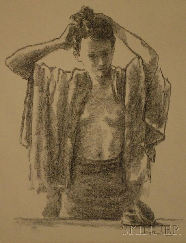 Alexander Brook (American, 1898-1980) Morning Sig: Alexander Brook (American, 1898-1980) Morning Signed "A. Brook" in pencil l.r., and identified on a label from Associated American Artists, New York. Lithograph on paper, 14 x 11 in., unframed.