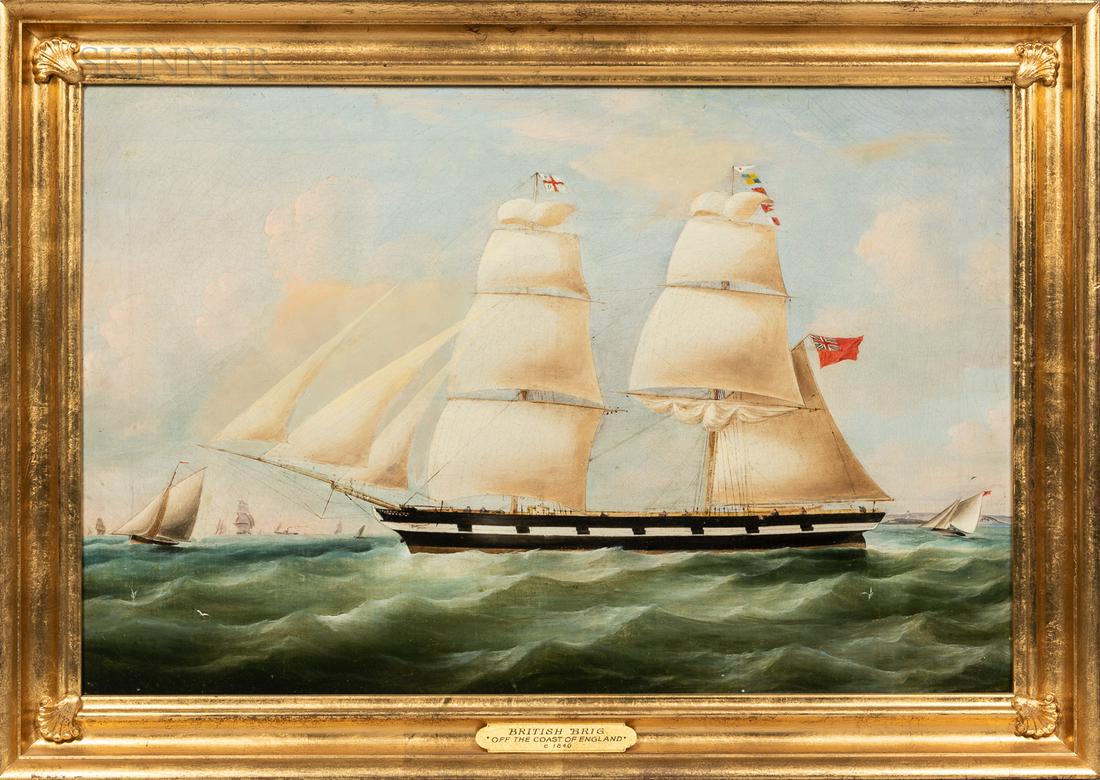 Anglo/American School, Mid-19th Century, British Brig (1 of 4)