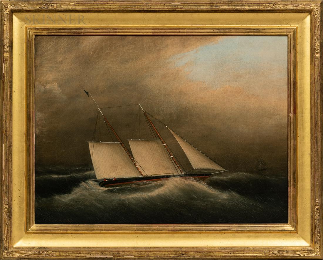 Clement Drew (Massachusetts, 1806-1889), Schooner in a (1 of 4)