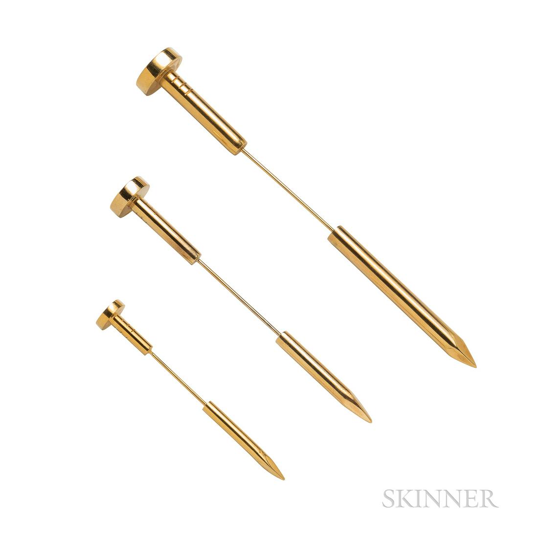 Suite of Three Aldo Cipullo for Cartier 18kt Gold Nail (1 of 2)