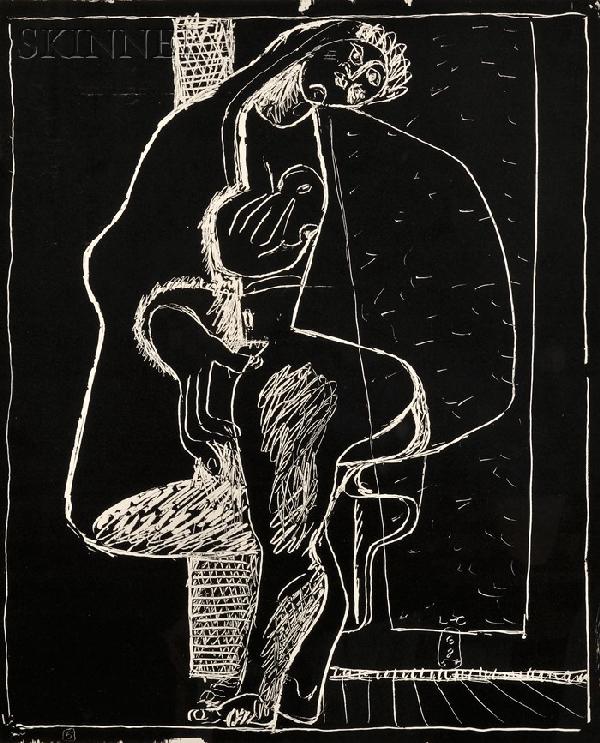 Le Corbusier (French/Swiss, 1887-1965) Plate Five f: Le Corbusier (French/Swiss, 1887-1965) Plate Five from PETITE CONFIDENCES, 1957, edition of 130. Initialed and dated in the plate, identified on a label from the Retina Gallery, Bost