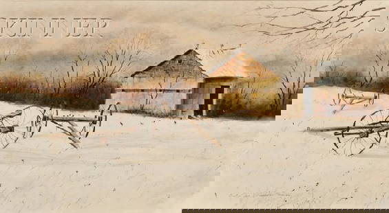 Nicholas Berger (American, 20th/21st Century), Out: Nicholas Berger (American, 20th/21st Century) Out of Use Signed and titled "...Nicholas Berger" l.l. Watercolor, ink, and graphite on paper, sight size 18 x 33 in. (45.7 x 83.8 cm), framed.