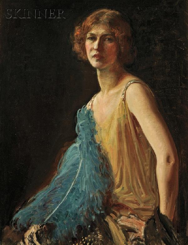 Sigismund de Ivanowski (American, 1875-1944), Port: Sigismund de Ivanowski (American, 1875-1944) Portrait of Helen, The Artist's Wife Unsigned, estate stamped "I certify that this painting is by SIGISMUND IVANOWSKI/ Mr. David Scott Perry (Grandson)" on
