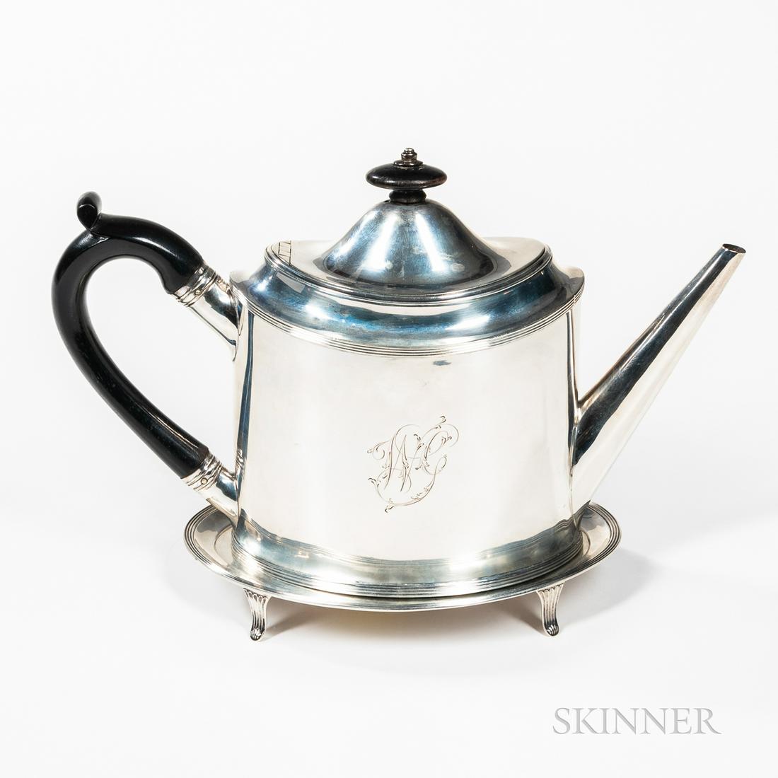 George III Sterling Silver Teapot and Stand, London, (1 of 1)