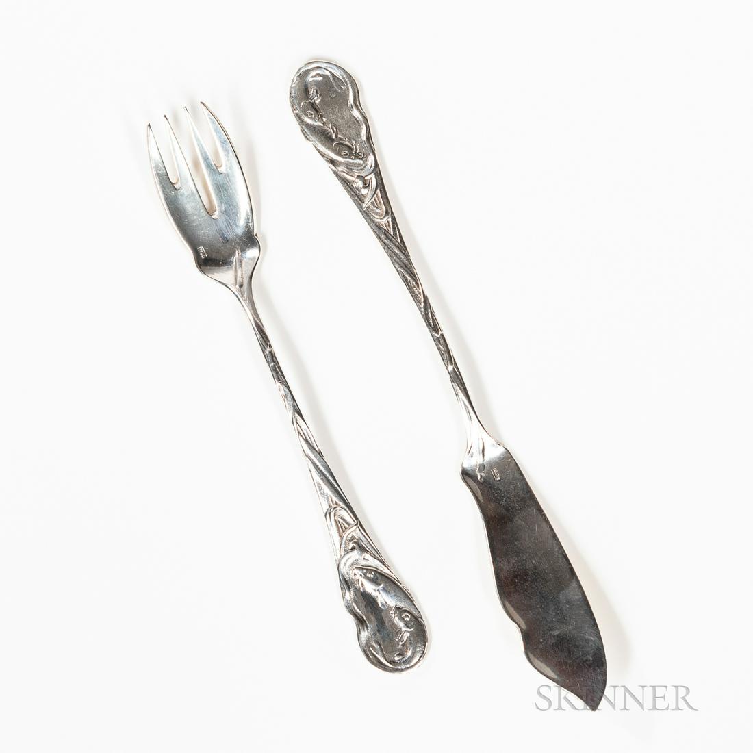 Continental .800 Silver Fish Service for Twelve, (1 of 1)