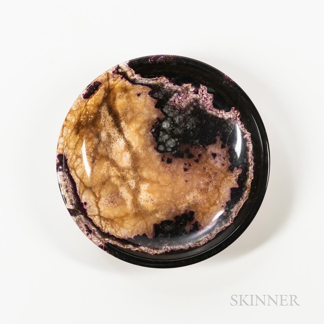 Bluejohn Dish, 19th century, circular shallow bowl (1 of 1)