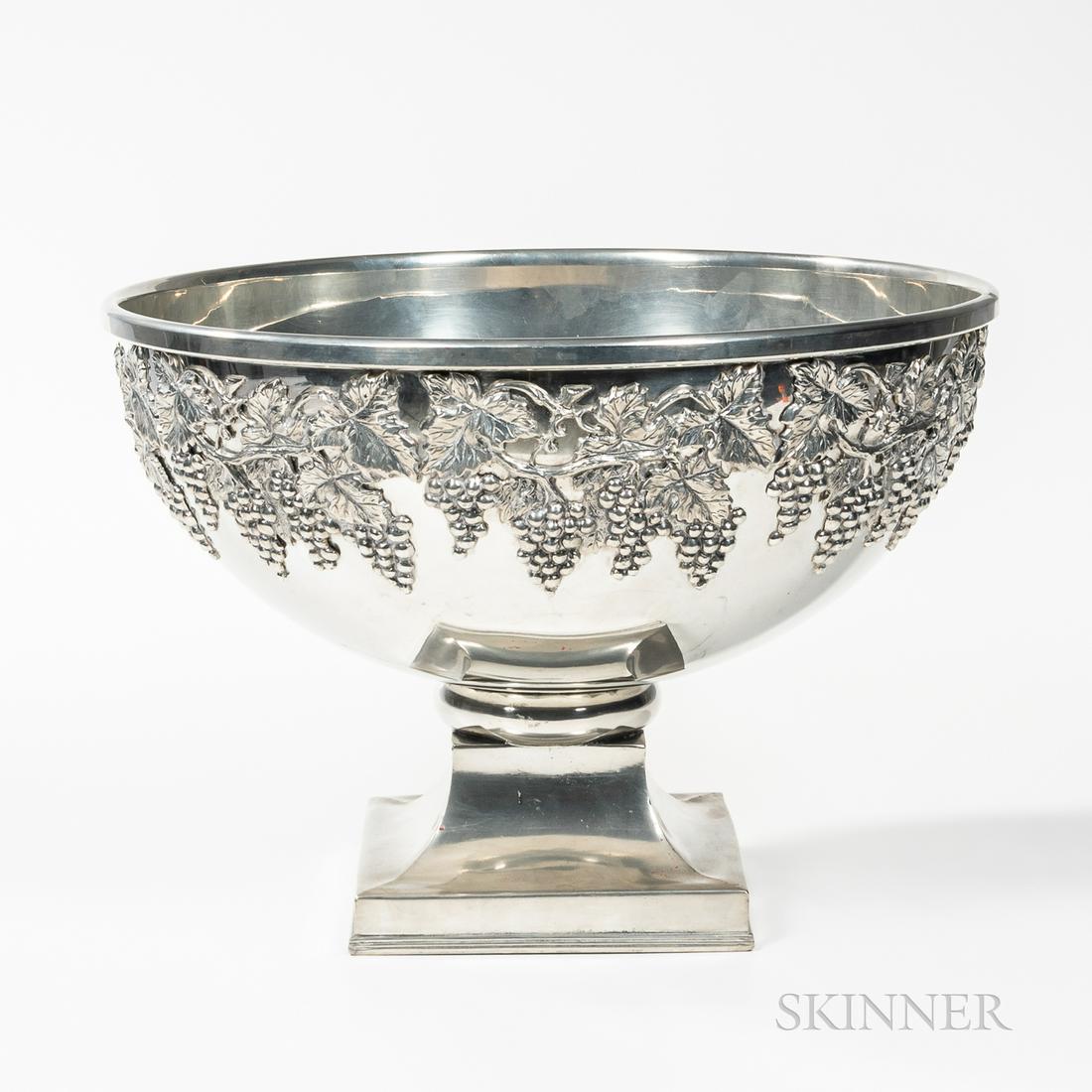Christian Dior Pewter Punch Bowl, France, grape and (1 of 1)