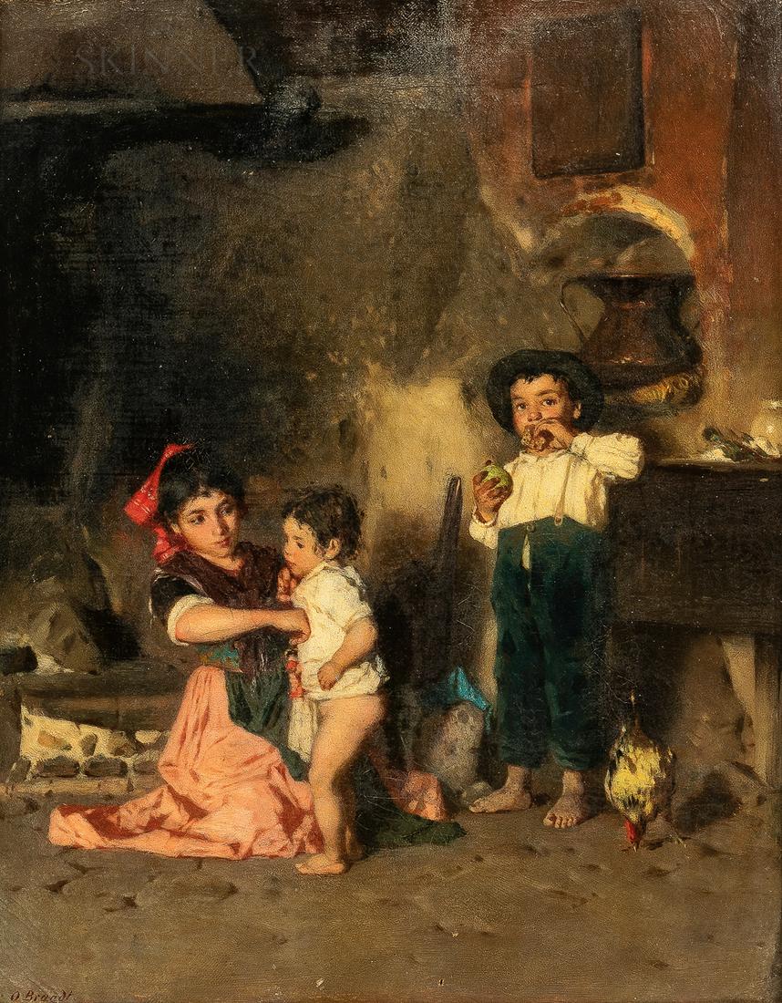 Otto Brandt (German, 1828-1892), Three Children in a (1 of 4)