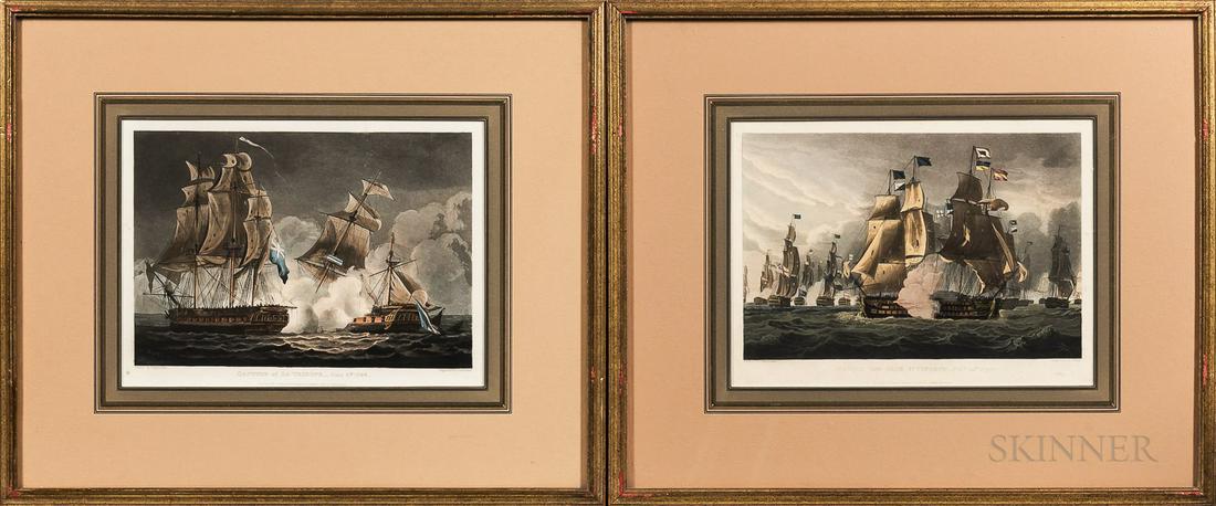 After Thomas Whitcombe (British, 1763-1824): After Thomas Whitcombe (British, 1763-1824)Nineteen Plates from The Naval Achievements of Great Britain from the Year ..."After Thomas Whitcombe (British, 1763-1824)Nineteen Plates from The Naval Achi