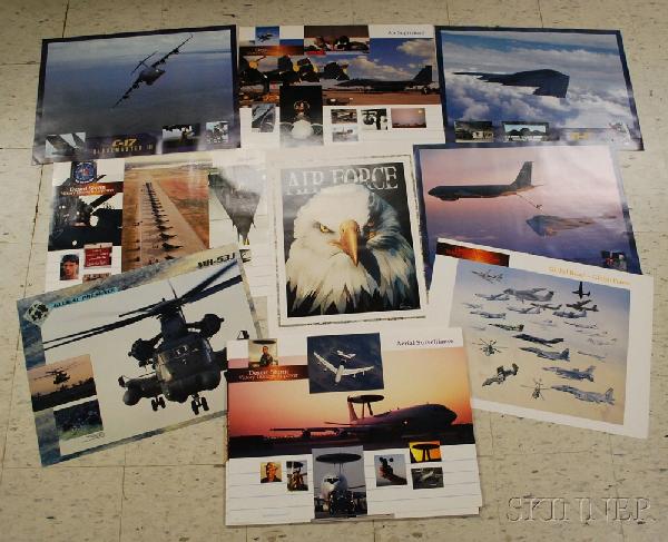 Collection of Contemporary U.S. Air Force Posters,: Collection of Contemporary U.S. Air Force Posters, including World War II 50th Anniversary Series, (26 total), 18 x 24 in.