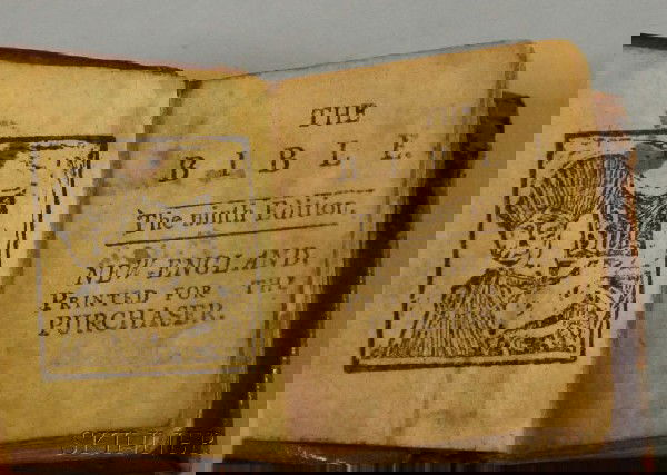 (Miniature Books), The Bible, New England, late 18: (Miniature Books), The Bible, New England, late 18th century, possibly by John Taylor, with engraved frontis, calf, 1 7/8 x 1 3/4 in.