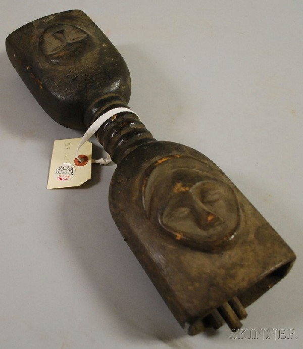Ibibio Double Bell / Wand. Providence: Property s: Ibibio Double Bell / Wand. Providence: Property sold for the benefit of the Brooklyn Museum.