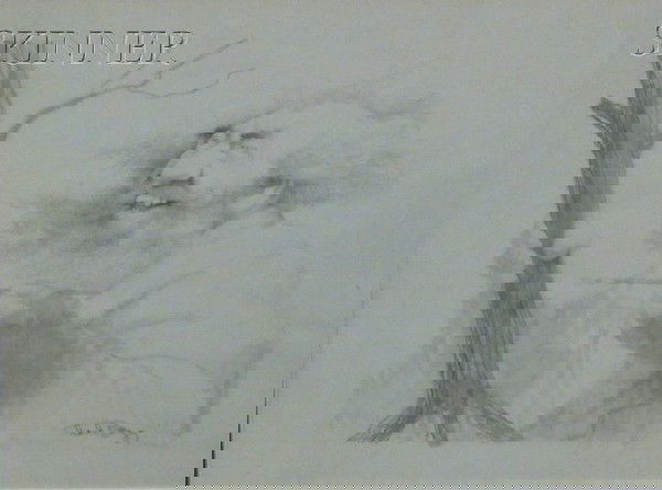 Charles Bragg (American, b. 1931) Artist of Nature: Charles Bragg (American, b. 1931) Artist of Nature Signed "Charles Bragg" l.r. Pencil on paper, sight size 11 x 13 7/8 in., framed. Condition: Toning, not examined out of frame.