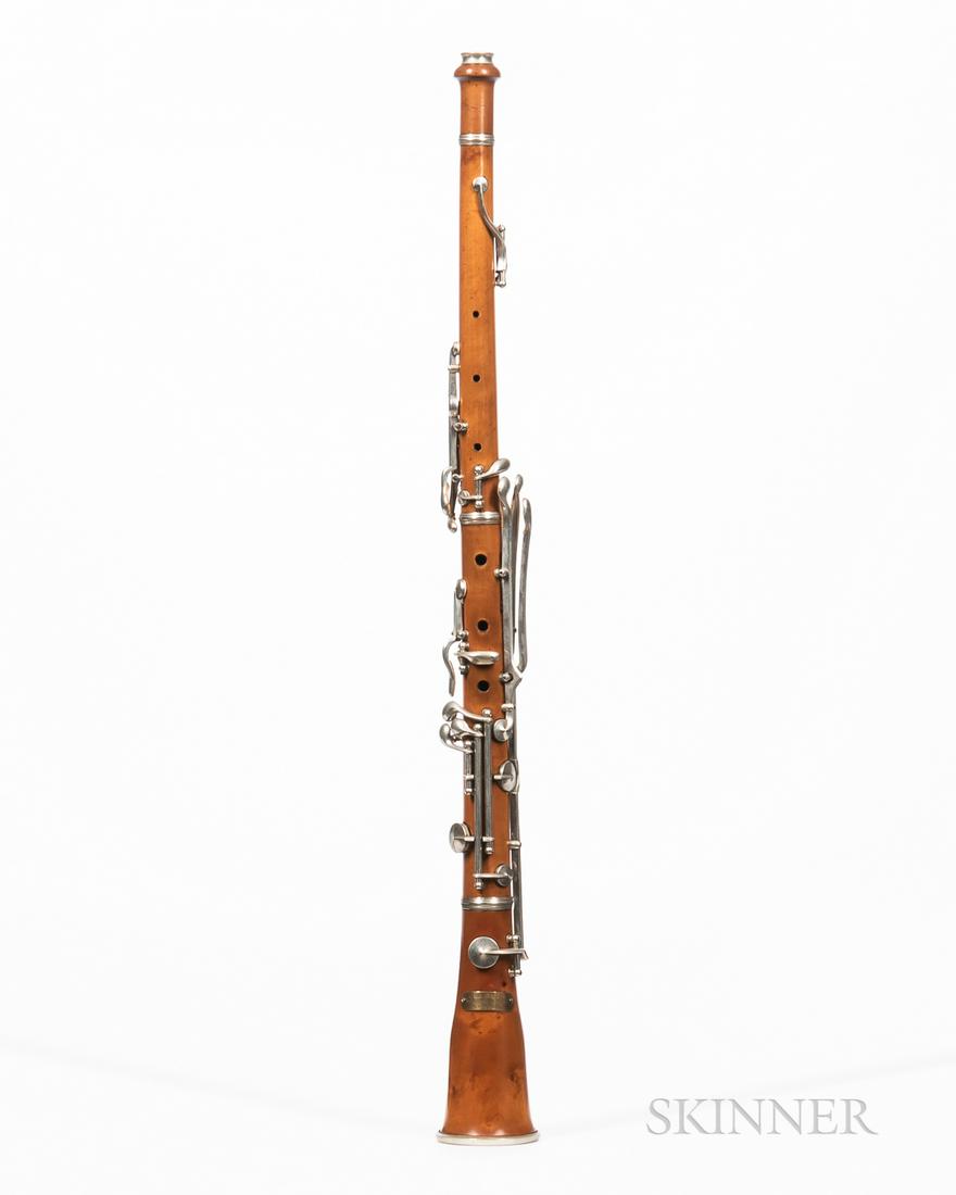 Oboe, Jan Basta, Schönbach, c. 1900: Oboe, Jan Basta, Schönbach, c. 1900, the nickel-mounted maple body, the plaque engraved Jan Basta/Schönbach u Chebu/Cechach., length 569 mm. Provenance: The Richard W. and Jeannine E. Abel M