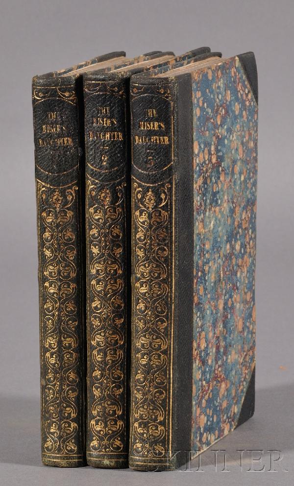 Ainsworth, William Harrison (1805-1882) and Cruiks: Ainsworth, William Harrison (1805-1882) and Cruikshank, George (1792-1878), Illustrator, The Miser's Daughter: A Tale, London: Cunningham and Mortimer, 1842, first edition, three volumes, three-quarte