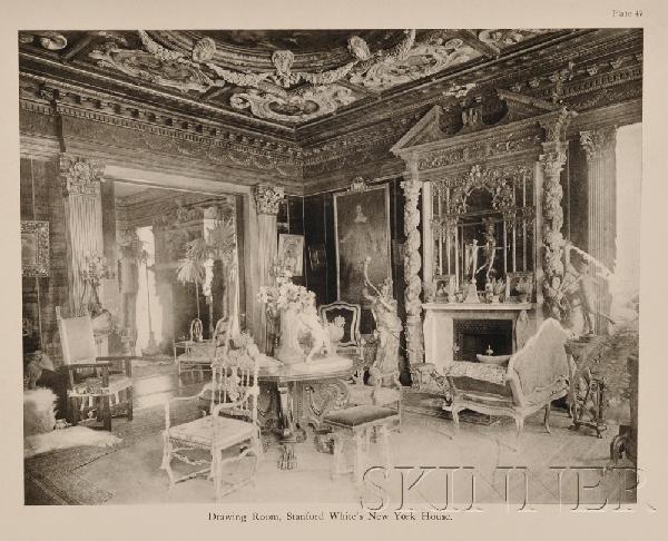 (Architecture, American), White, Stanford (1853-19: (Architecture, American), White, Stanford (1853-1906), Sketches and Designs by Stanford White, New York: The Architectural Book Publishing Co., 1920, gilt stamped brown cloth, folio, (minor wear, mino