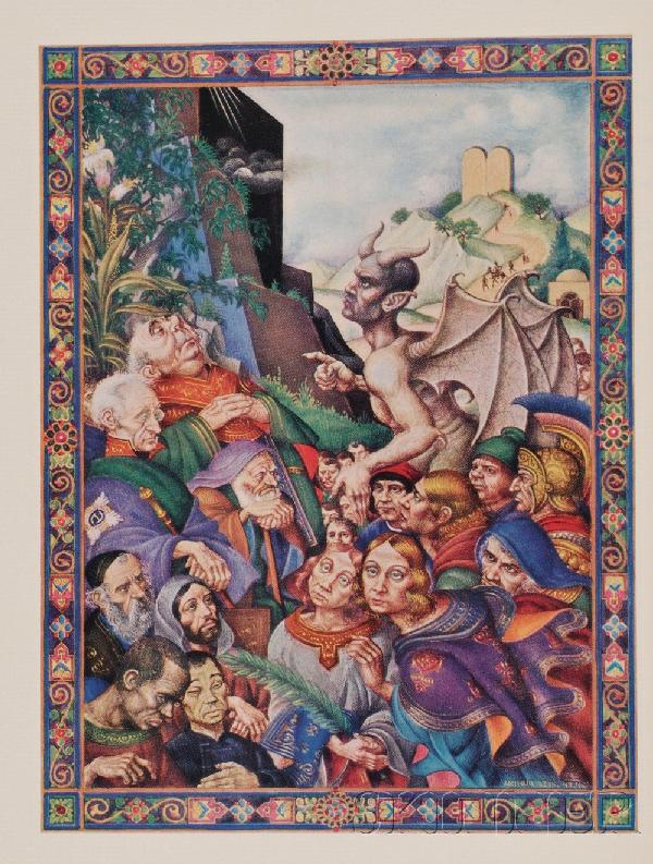 (Illustrators, Szyk, Arthur), Limited Editions Clu: (Illustrators, Szyk, Arthur), Limited Editions Club, The Book of Job, New York: Lewis White-MacMillan Company, 1946, gilt three-quarter vellum and cloth with slip-case, one of 1,950, signed by Szyk, 4