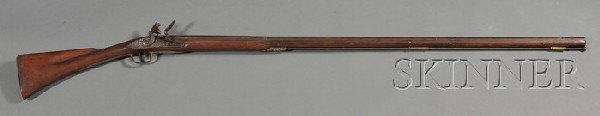 Semi-military Flintlock Fowler Rifle, Steele & Warr: Semi-military Flintlock Fowler Rifle, Steele & Warren, Albany, New York, late 18th century, 47 1/2-inch two-stage barrel with rounded front and octagonal breech divided by ring turning, mostly steel f