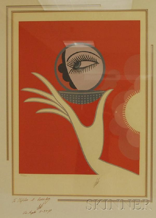Romain (Erte) De Tirtoff (French, 1892-1990) Vanit: Romain (Erte) De Tirtoff (French, 1892-1990) Vanity Signed "Erte" in pencil l.r. and numbered "104/260" l.l., also dedicated, signed and inscribed "To Stephen M. Greenberg/ Erte/ Los Angeles 11-23-