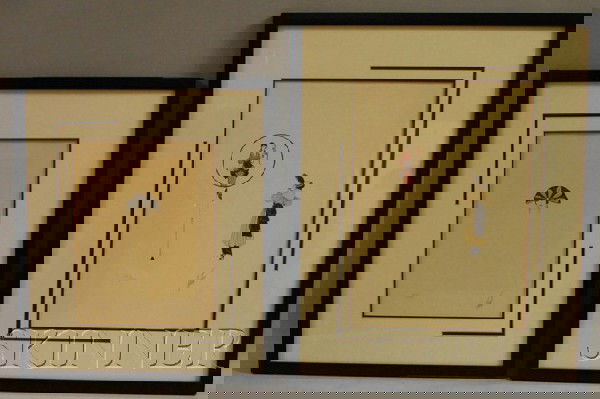 Romain (Erte) De Tirtoff (French, 1892-1990) Lot o: Romain (Erte) De Tirtoff (French, 1892-1990) Lot of Two Works: Feathers and Fantaisie. Each signed "Erte" in pencil l.r., Feathers numbered "115/300" in pencil l.l. an